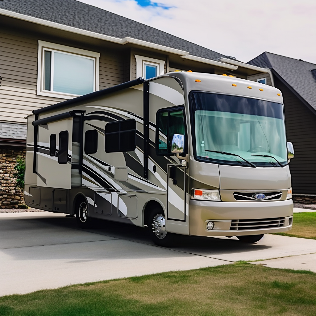mx3 brand new rv parked in front of a house d6ba6a91 8199 499f 8d19 dab886893a86